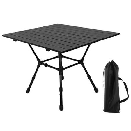 2023 NEUE ANKUNFT Camping Quadratischer Tisch Höhenverstellbarer Tisch 43-49cm Klappbarer Strandtisch OEM ODM 