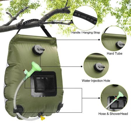 2023 NEUE ANKUNFT Camping-Duschtasche Eco Solar-Duschtasche für Zelt-Outdoor-Reisen 