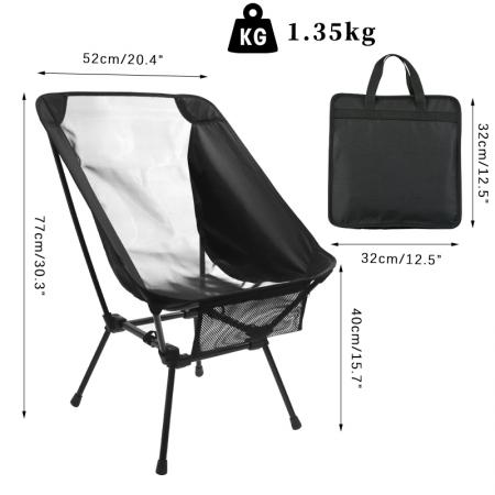 Klappbarer Outdoor-Stuhl, niedriger Strand-Rucksack-Stühle, Metall-Garten-Camping-Outdoor-Stuhl 