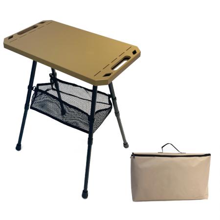 Faltbarer Outdoor-Picknick-kompakter, reisefreundlicher, tragbarer, klappbarer, taktischer, quadratischer Tisch
         