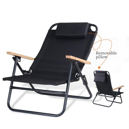 Feistel Outdoor klappbare dreistufige tragbare Strandcamp-Stühle mit Stahlrahmen 