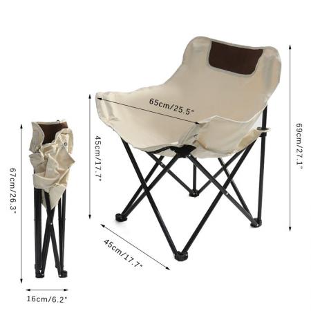 Leichter Outdoor-Camping-Moon-Stuhl aus Aluminium 