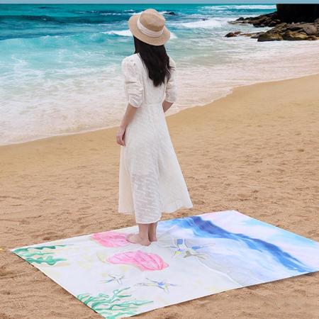 Leichte Strandmatte, Outdoor-Picknickmatte, feuchtigkeitsbeständiges, wasserdichtes Tuch 