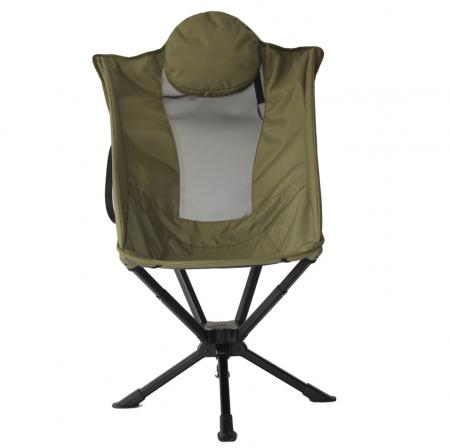 Bequemer, leichter Campingstuhl mit 360°-Drehung und Kissen 