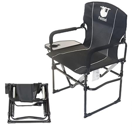 600D Oxford Outdoor Relax Tragbarer Direktor Klapp-Campingstuhl mit Beistelltisch 