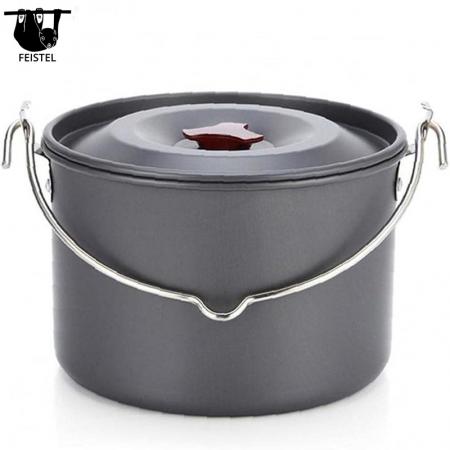 4L Camping Zubehör Aluminium Legierung Kochen Töpfe Leichte Hängen Topf 