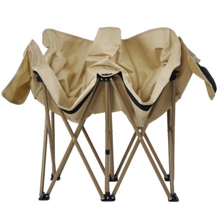 Low MOQ Doppelsitz im Freien im Freien leichte Klappkampen Camping tragbarer Angelstuhl mit Maschenbeutel 