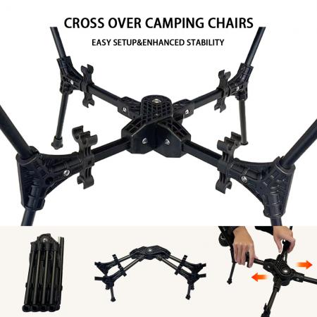 Leichtes Klappstuhl tragbarer Aluminiumcamp Stuhl Outdoor Moon Campingstuhl im Freien 