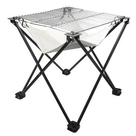 Outdoor tragbarer Klappgrill feuerfestem Stoff Edelstahl Picknick Grill BBQ Charcoal Grill