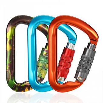 Hochwertiger Outdoor-Sport-Kletterkarabiner aus Aluminium in Form 