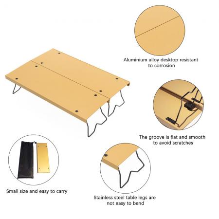 custom aluminum alloy outdoor folding table lightweight portable camping mini table 