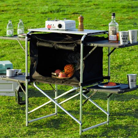 Tragbarer Camping-Aluminiumlegierung-Multifunktions-IGT-Klapptisch Mobiler Küchen-Esstisch 