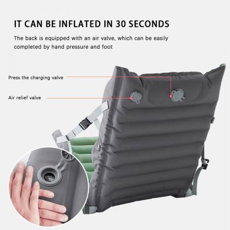 Outdoor Camping Einstellbare Winkel Strand Casual Tragbare Kissen Air Stuhl Isomatte 
