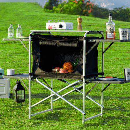 Tragbarer Camping-Aluminiumlegierung-Multifunktions-IGT-Klapptisch Mobiler Küchen-Esstisch 