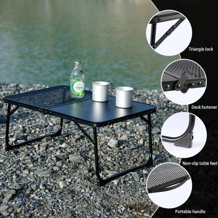 Gartenmöbel für den Außenbereich, ultraleicht, tragbar, Netz-Campingtisch, Aluminium, IGT-Klapptisch