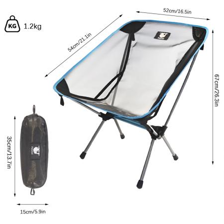 Dual Bar Konstruktion Klapp Licht Wandern Camping Angeln Picknick Reise Mond Stühle