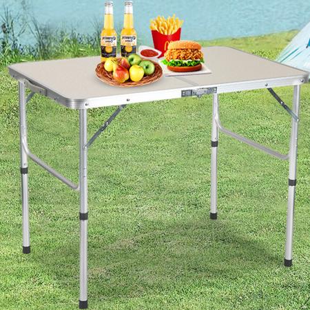 Tragbarer Campingtisch aus Aluminiumlegierung, höhenverstellbar, multifunktionaler Strand-Grilltisch für den Außenbereich 