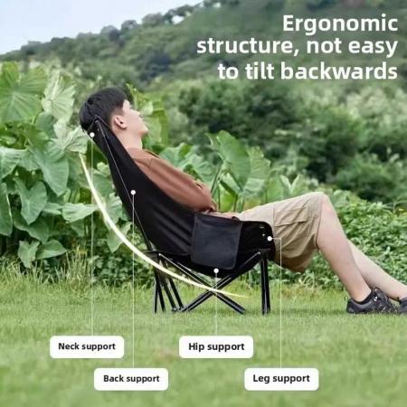 Ultraleichter Klappstuhl aus Edelstahl für den Außenbereich, leichter Campingstuhl für Strand und Park 