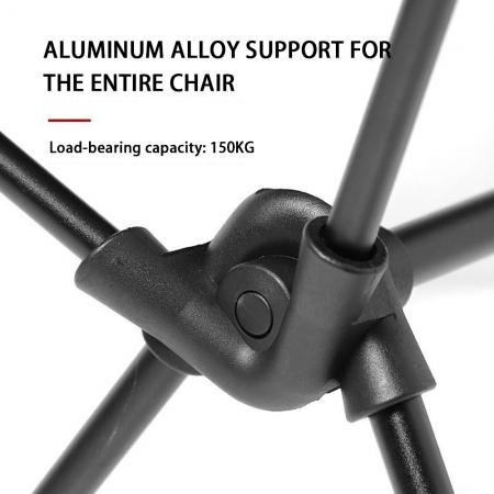 Atmungsaktiver, verbreiterter Mondstuhl für den Außenbereich, tragbar, klappbar, mit Parallelbarren, hohe Rückenlehne, Camping- und Strandstuhl