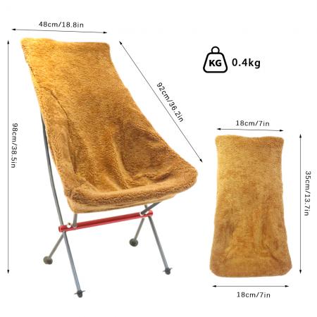 Abnehmbarer Fleece-Campingstuhlbezug für Stühle 