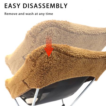 Winterwarmer, dicker Wollstuhlbezug für Wander- und Picknickstühle, hochwertiger Outdoor-Camping-Klappstuhlbezug