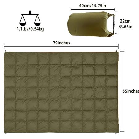 2022 neue maßgeschneiderte faltbare wasserdichte Outdoor-Campingdecke tragbare Nylon-Daunendecke für Camping 