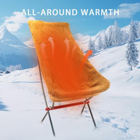 Abnehmbarer Fleece-Campingstuhlbezug für Stühle 