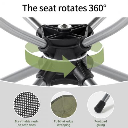 Hochwertiger, individuell gestalteter, moderner Design-Outdoor-Camping-Ultraleichter Aluminium-Klapp-Strandstuhl mit individuellem Logo 