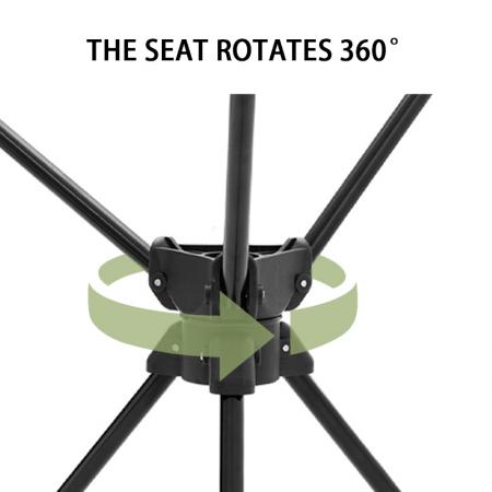 Leichter Hocker aus Aluminiumlegierung, Oxford-Gewebe, 360° drehbar, Outdoor-Campinghocker