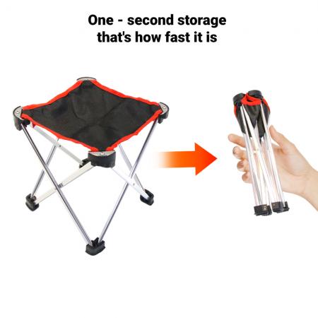 Preisgünstiger, leichter, faltbarer Gartenhocker aus Aluminium im französischen Stil, ideal für Picknick und Camping 