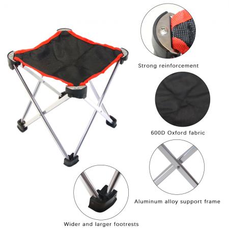 Preisgünstiger, leichter, faltbarer Gartenhocker aus Aluminium im französischen Stil, ideal für Picknick und Camping 