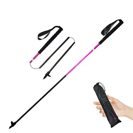135 g ultraleichte, faltbare Outdoor-Wanderstöcke aus 3K-Carbonfaser, geeignet für Nordic Walking 