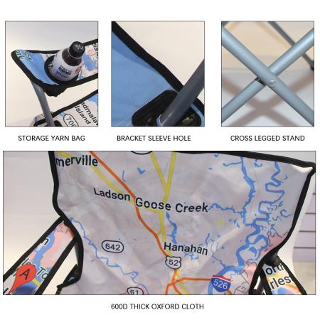 Maßgefertigte, faltbare Outdoor-Sessel, ideal für Reisen, Angeln, Garten und Picknicks, Großhandel mit zusammenklappbaren Campingstühlen