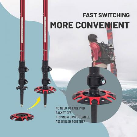 Bergtrekkingstöcke Wanderstöcke mit schnell verstellbaren Verschlüssen