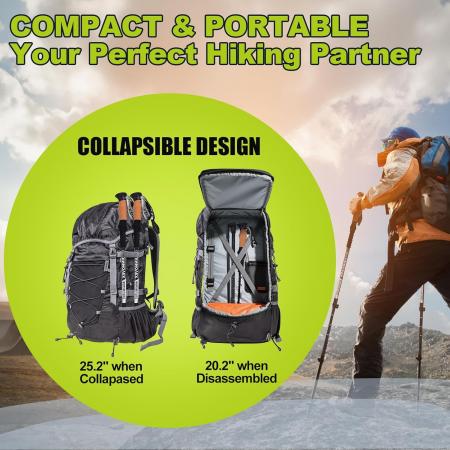 ultralight trekkingstock trekkingstöcke zusammenklappbare leichte wanderstöcke für outdoor-campingaktivitäten 