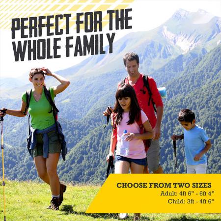 Teleskopische, leichte Wanderstöcke für Kinder 