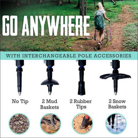 Teleskopische, leichte Wanderstöcke für Kinder 