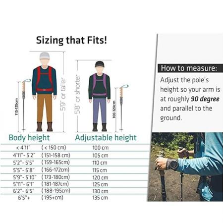 2022 faltbare Nordic-Trekkingstöcke aus Kohlefaser-Aluminium Wanderstöcke 7075 Spazierstock Für die Verfolgung
 