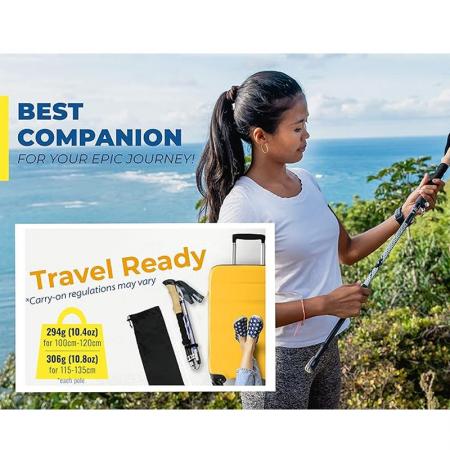 2022 faltbare Nordic-Trekkingstöcke aus Kohlefaser-Aluminium Wanderstöcke 7075 Spazierstock Für die Verfolgung
 