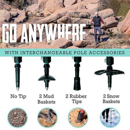 Wanderstöcke aus Aluminiumlegierung Kletterstock mit festem Griff