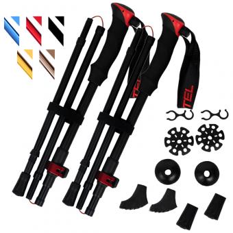 Maßgefertigter, leichter, faltbarer Wanderstock aus Aluminium