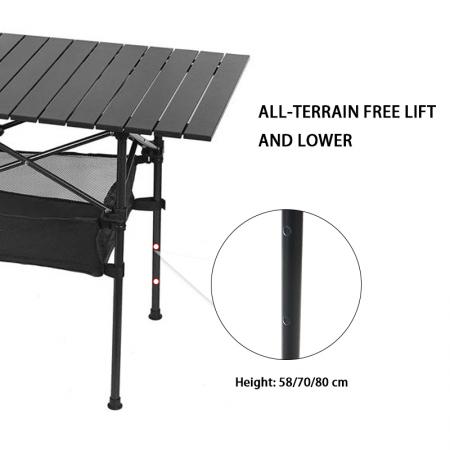 Tragbarer, verstellbarer Aluminium-Klapptisch für Strand und Picknick im Freien – ideal für Camping, Camping und andere Outdoor-Aktivitäten – individuell anpassbar – Großhandel 