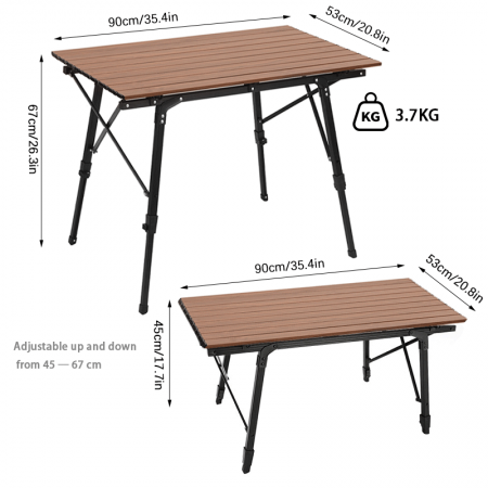 Ultraleichter, klappbarer Strandtisch mit Tragetasche – ideal für Reisen, Picknicks und Camping. 