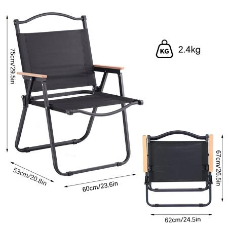 Leichter, moderner, faltbarer Kermit-Stuhl für Outdoor-Camping mit Holzrahmen, faltbar, aus Holz 
