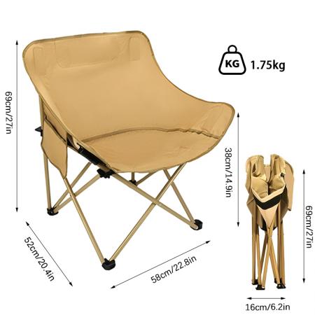 Tragbarer, faltbarer Campingstuhl mit individuellem Logo, ideal zum Angeln und für den Strand. 