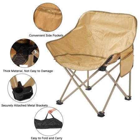 Tragbarer, faltbarer Campingstuhl mit individuellem Logo, ideal zum Angeln und für den Strand. 