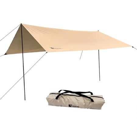 Outdoor-Wandern, Angeln, Reisen: Tragbare, robuste, wasserdichte Zeltplane mit einfachem Aufbau und Sonnenschutz