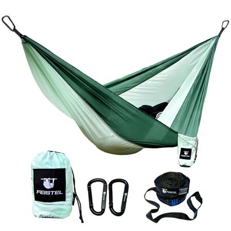 Ultraleichte Hängematte für Outdoor-Wanderungen, Einzel- und Doppelhängematte mit 2 Baumgurten 