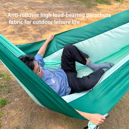 Ultraleichte Hängematte für Outdoor-Wanderungen, Einzel- und Doppelhängematte mit 2 Baumgurten 