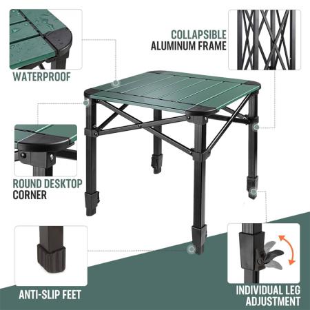 Leichter, verstellbarer, klappbarer Campingtisch für Garten und Terrasse